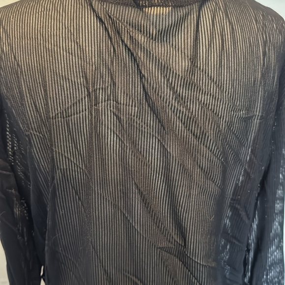 Akalnny Black Sheer Tie-Front Cardigan 2XL NWT - Picture 5 of 10